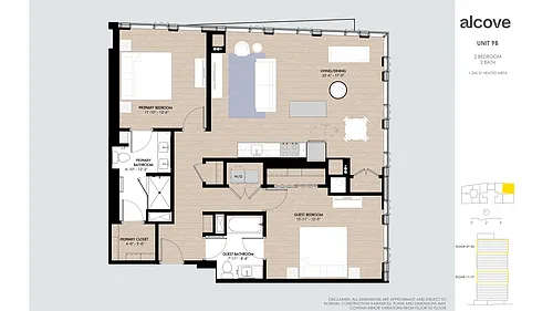 Floor plan Alcove Two Bedrooms 09 Tier 3