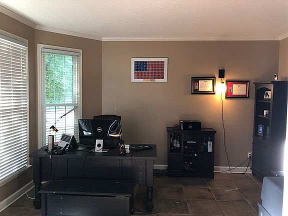 Office with bay windows