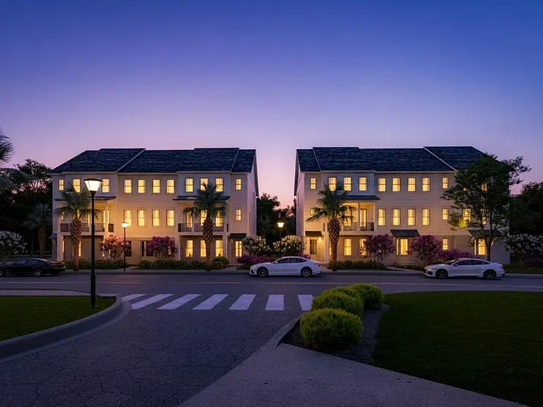 Townhouse is the middle unit to the right.
