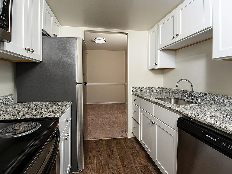 Renovated kitchen with stainless steel appliances
