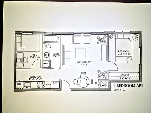 Floor plan One bedroom