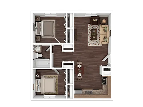 Floor plan 2x1c