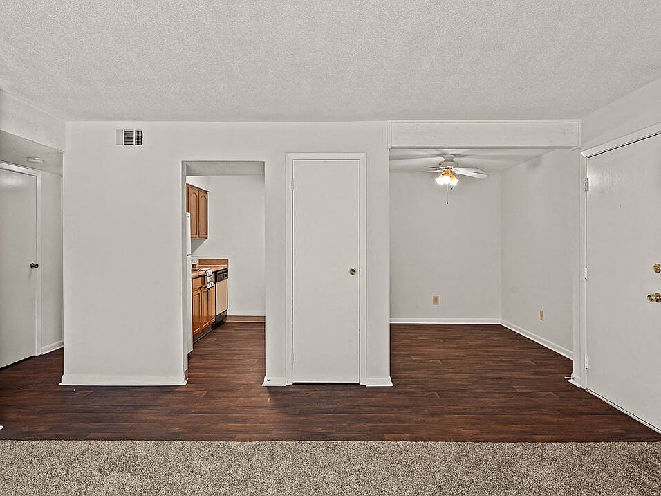 Kitchen and Dining Area with Wood Style Flooring