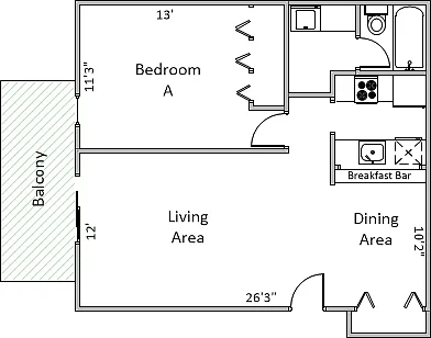 1 bed, 675 sqft, $1,250 — Photo 3