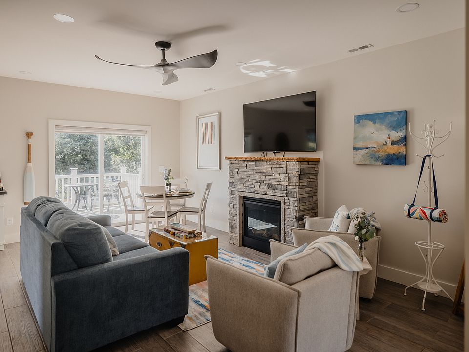 Comfortable living room with a 65-inch Roku tv