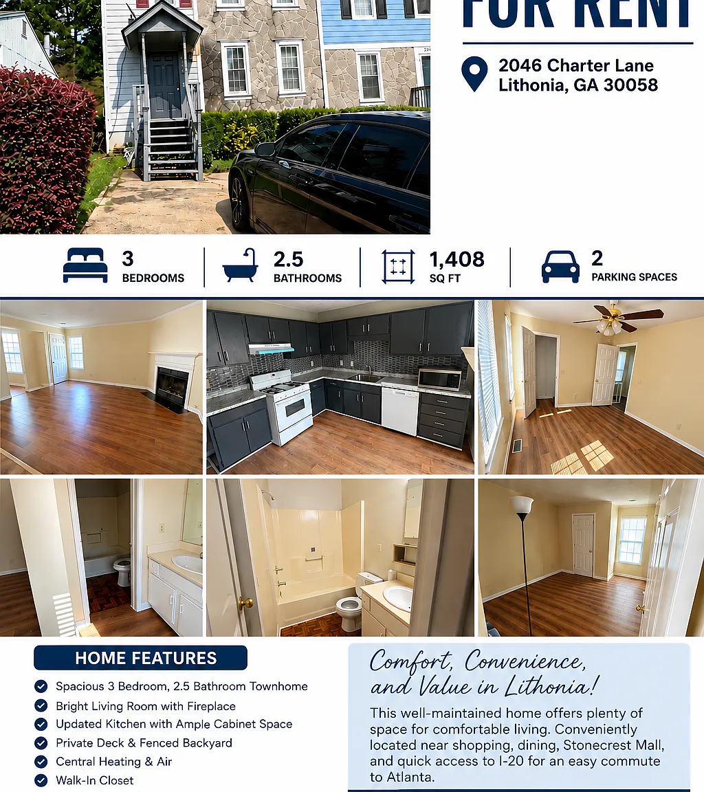 3 bed, 2.5 bath, 1408 sqft, $1,800 — Photo 1