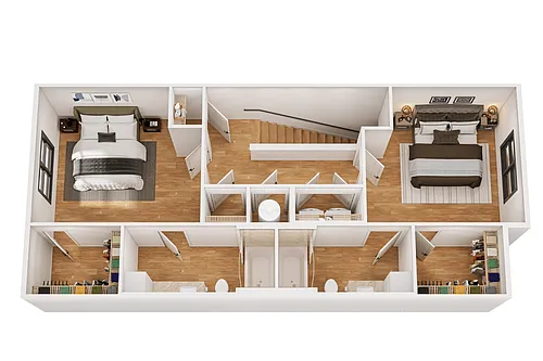 Floor plan 2 BR-I