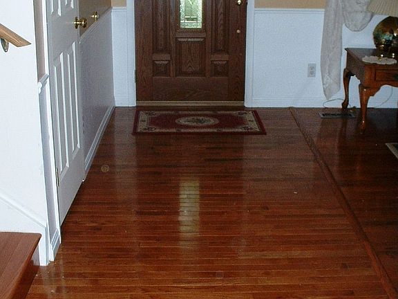 new door, hardwood