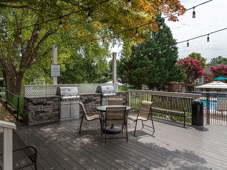 Grilling station and Picnic Area on the expansive deck with a beautiful view.