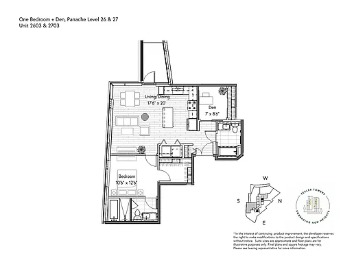 Floor plan 1 Bedroom 1 Bathroom