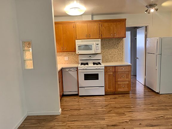 Spacious living next to kitchen