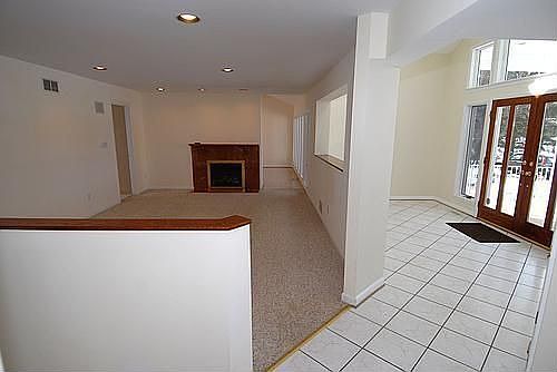 Living room with fireplace