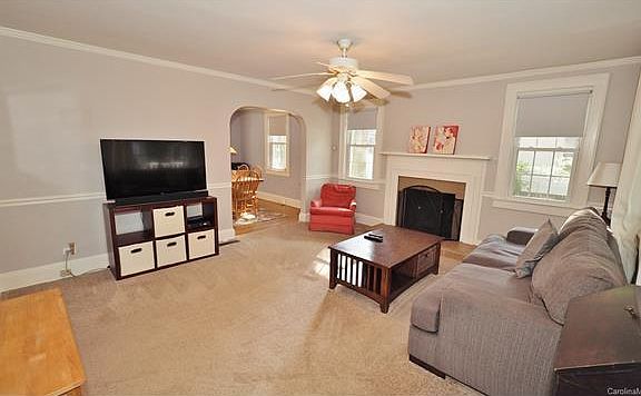 living room now has newly refinished hardwood floors