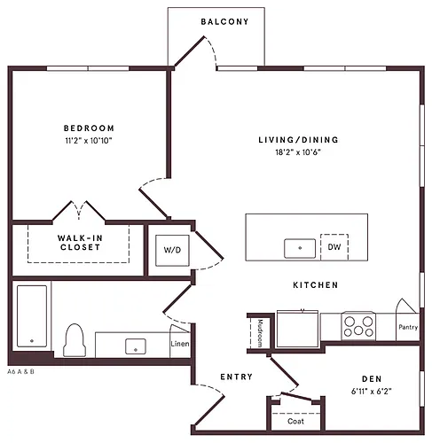 Floor plan A6 Den