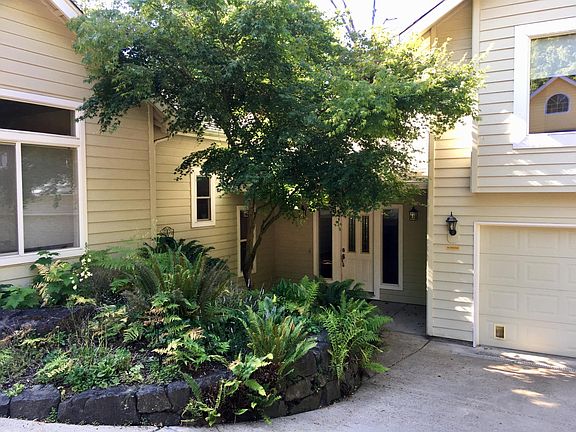 Springtime view of front entry