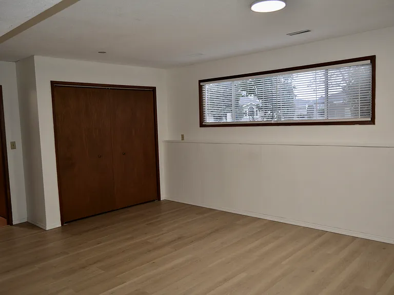 Storage closet in recreation room on lower level