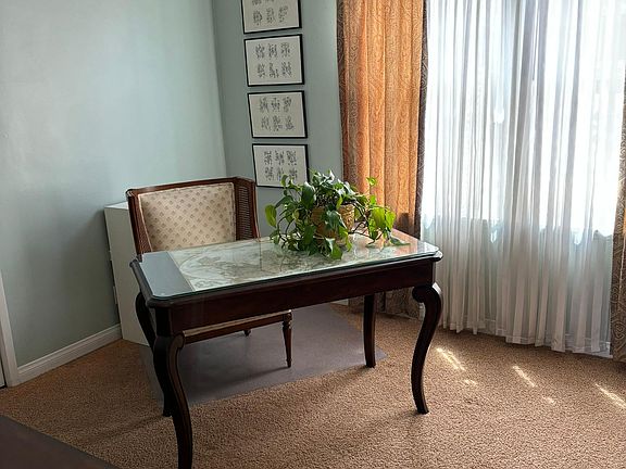 Office with desk and credenza