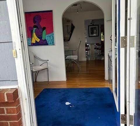 Foyer leading to living room