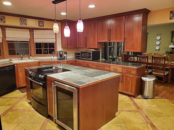 Kitchen with wine fridge