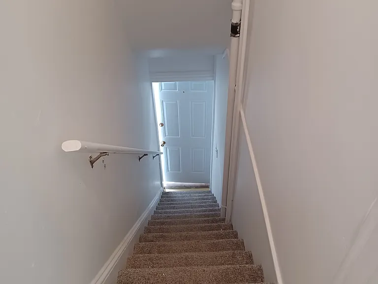 Apartment entrance from side of building