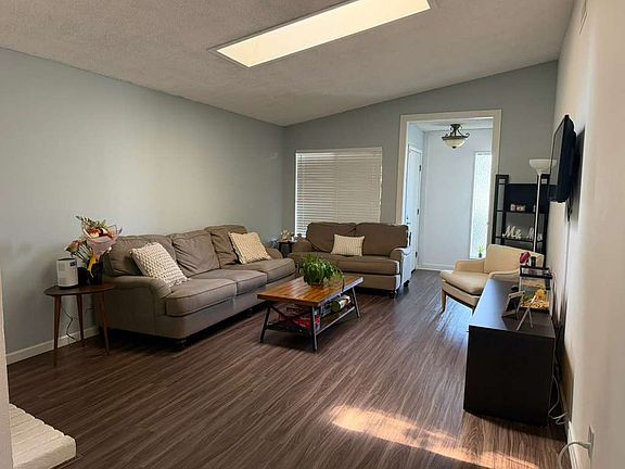 Living room with skylight