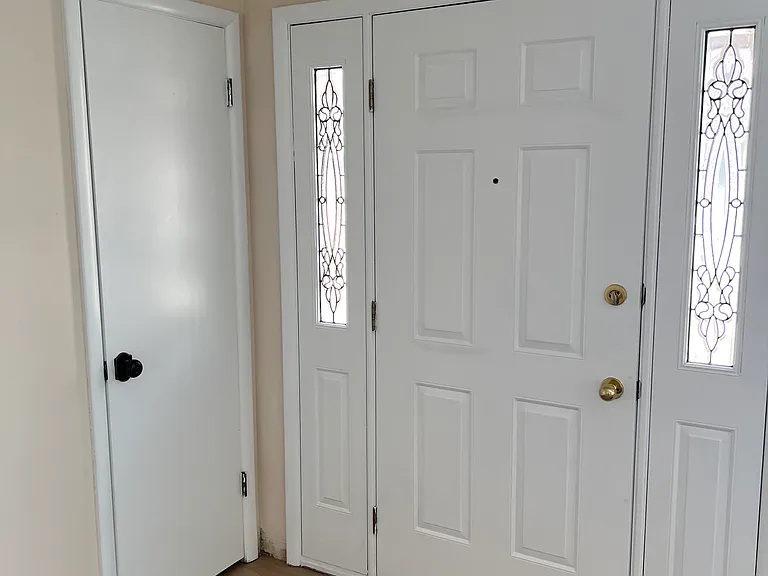 Front entry space and closet for storage.