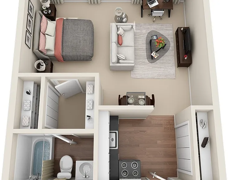 STUDIO - 480 SF
