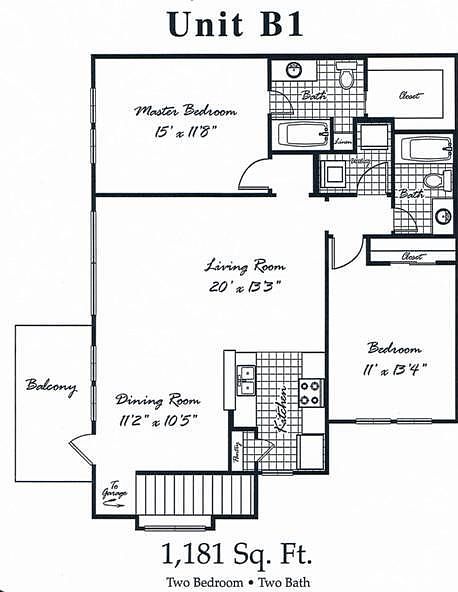 2 bd. 2 ba. - 1181