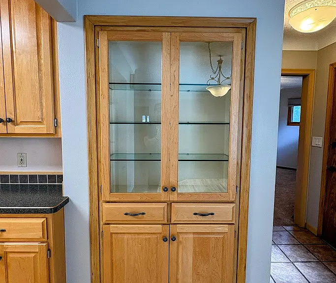 Beautifully updated kitchen, Custom Maple Cabinetry.