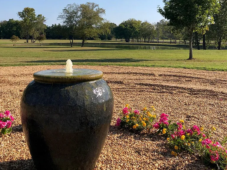 Fountain on timer