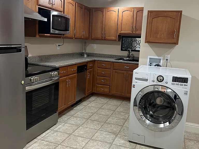 Large Kitchen with new cabinets and appliances