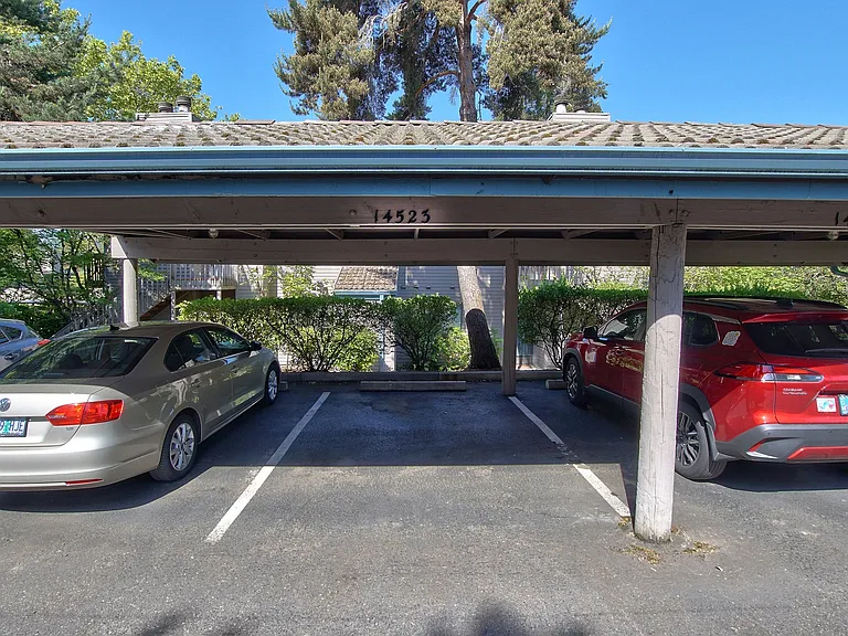 Easy access designated carport parking near the front door