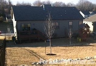 Fenced backyard
						:
						Backyard enclosed w/ wrought iron fence. Fence has 3 gates, fits riding mower.