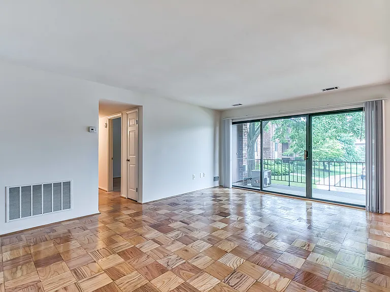 Living room with oversized balcony