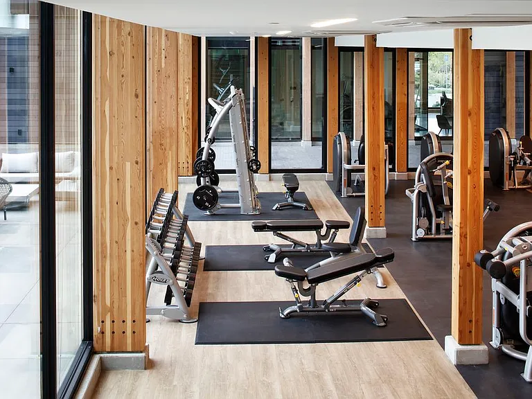 State-of-the-art fitness center with strength equipment