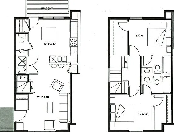 2 bed, 2.5 bath, 1200 sqft, $2,000 — Photo 2