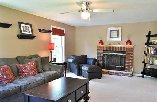 Family Room~ Wood-burning fireplace