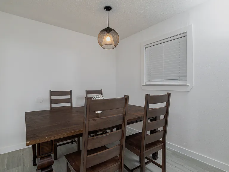 Dining area with plenty of seating for the whole family.