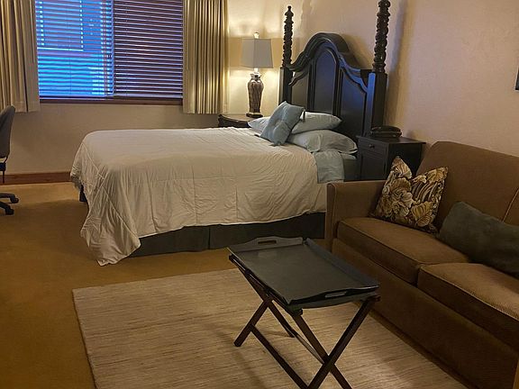Queen bed with sofa sleeper.