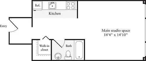 Floor plan The Lofts Studio A