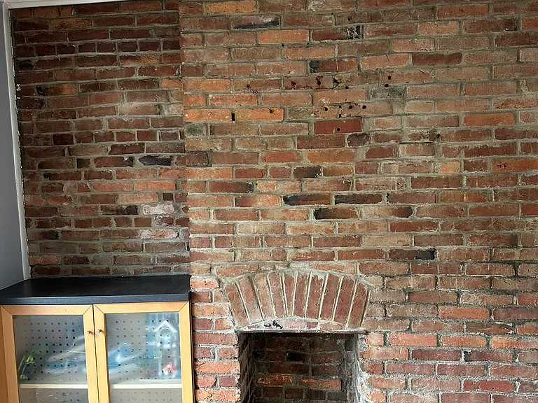 Fireplace (carpets removed- Flooring to be installed