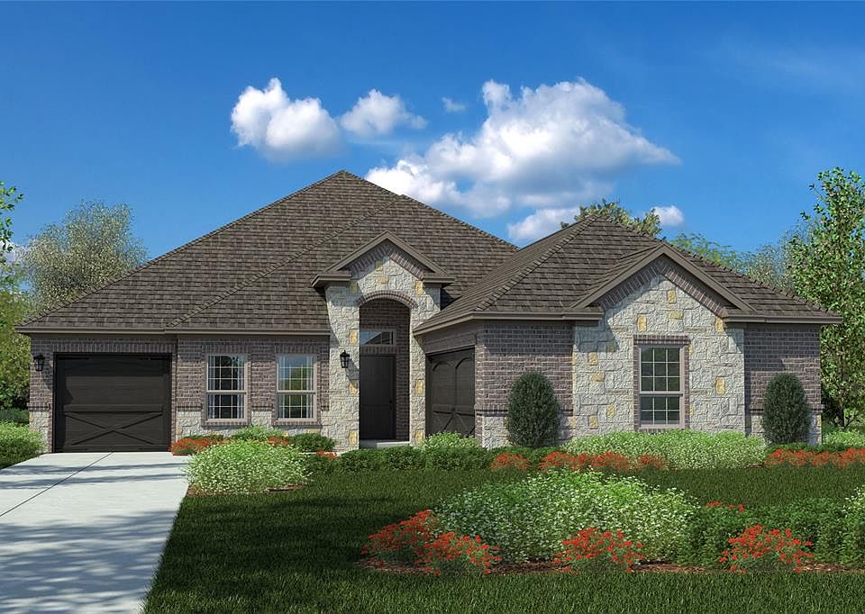 D.R. Horton's Granbury J floorplan, elevation Z. All photos shown here may not depict the specified home & features included are for illustration purposes only.
