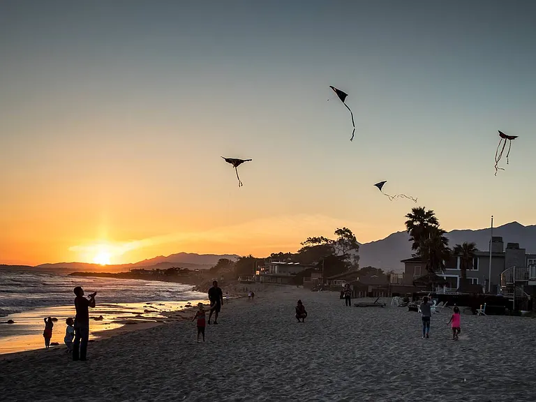 Carpinteria beach at sunset