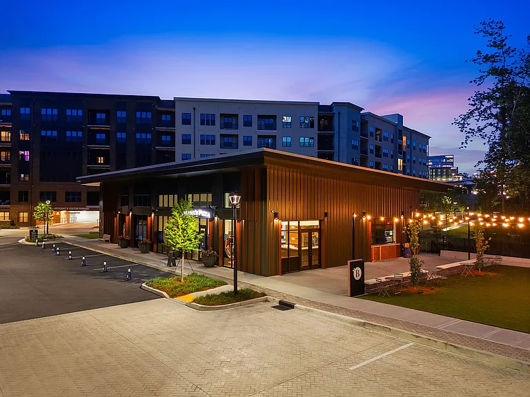 Retail village with restaurants, shopping, coffee, gelato, and beauty bar
