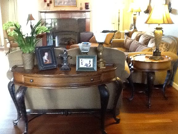Part of living room, gas fir