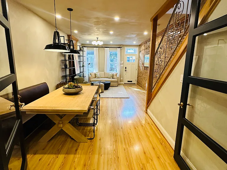 View from kitchen to front of house