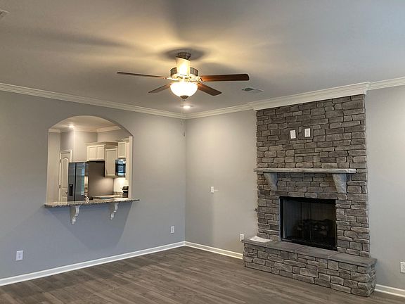 Entry/family room with gas log fireplace