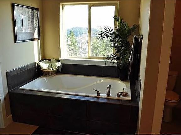 Master bath with soaking tub and shower