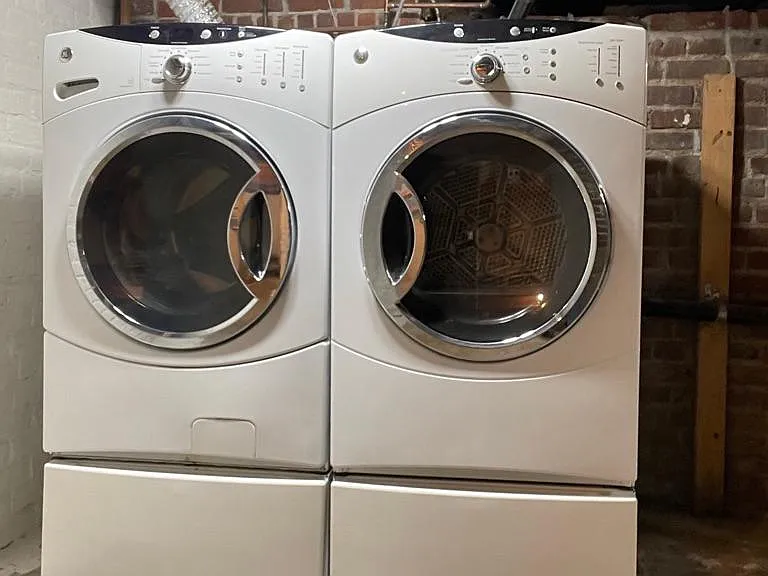 Laundry with Front Loading Washer and Dryer