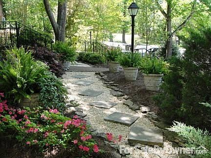 front yard with stepping stone courtyard